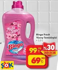 BİNGO FRESH YÜZEY TEMİZLEYİCİ 2,5 L BİNGO FRESH YÜZEY TEMİZLEYİCİ 2,5 L